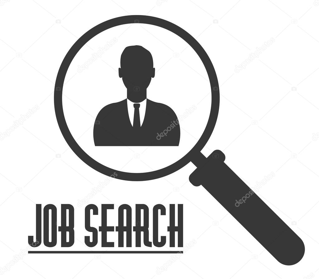 Job search icons on white