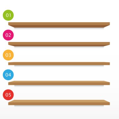 Gerçekçi 3d ahşap kitaplık