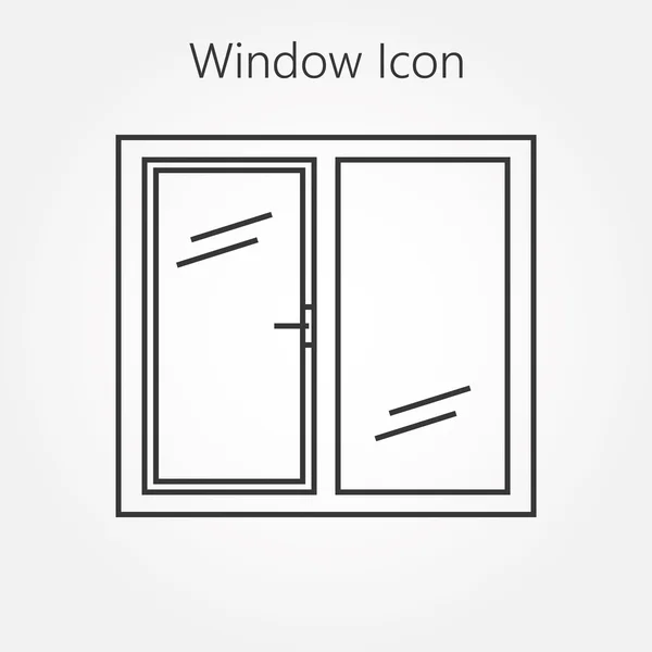 Icône de fenêtre linéaire — Image vectorielle