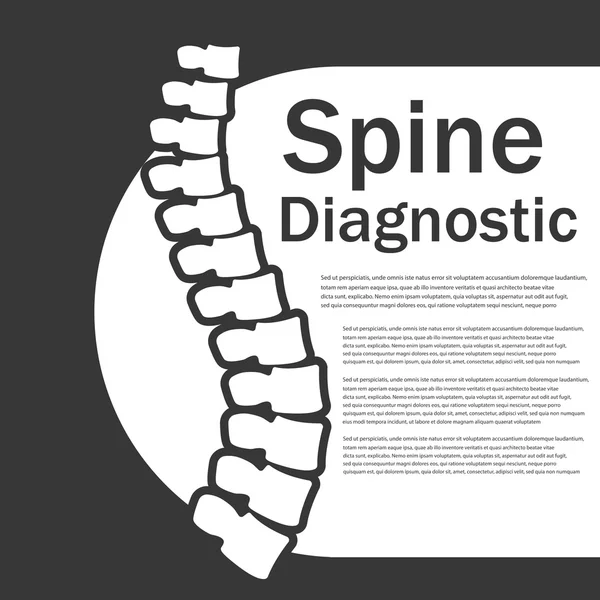 Wervelkolom diagnostische achtergrond — Stockvector