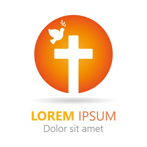 Christian Cross-logo – stockvektor