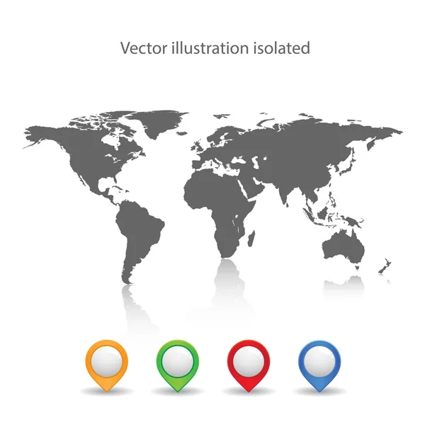 Wereldkaart met punten — Stockvector