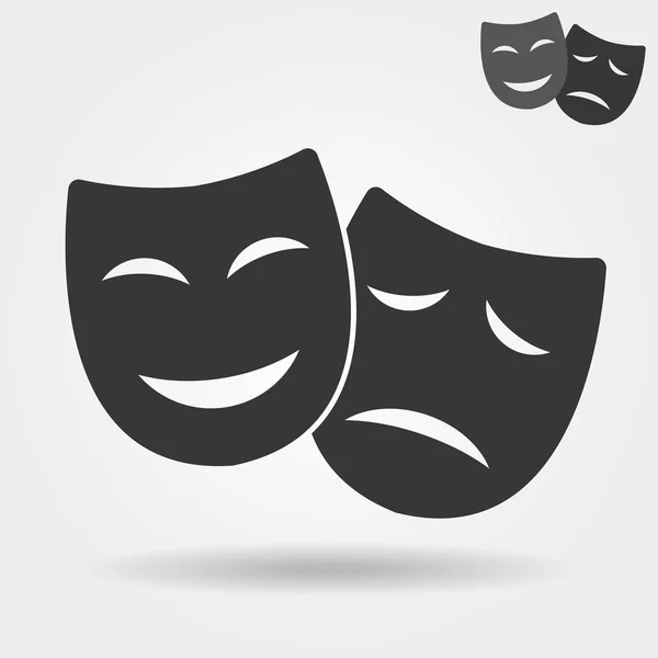 Icône de masque Icône de théâtre — Image vectorielle