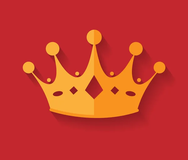 Gold Crown icon — Stock Vector