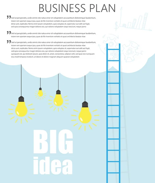 Ladder van cloud en lampen — Stockvector