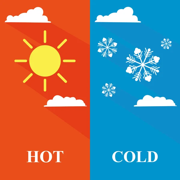 Hot and cold background — Stock Vector