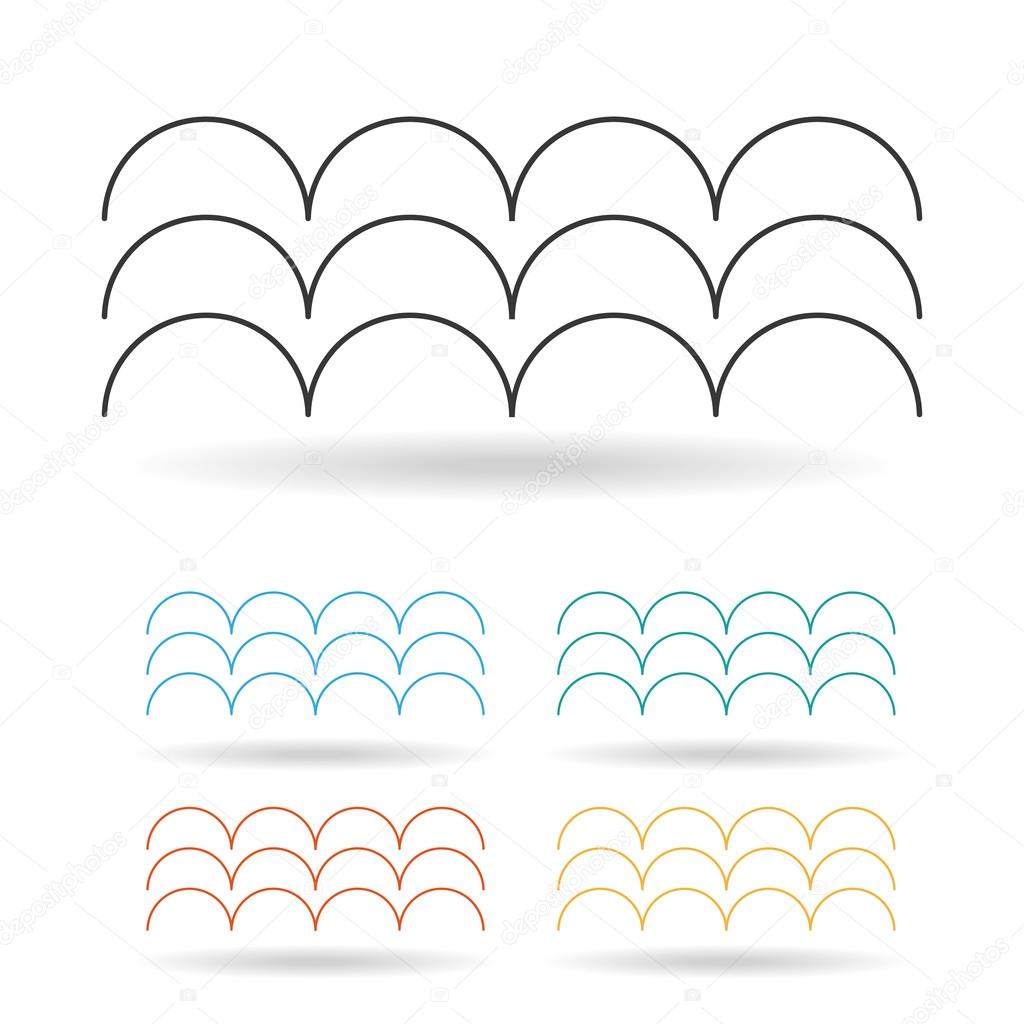 Waves icon. Sea flowing sign