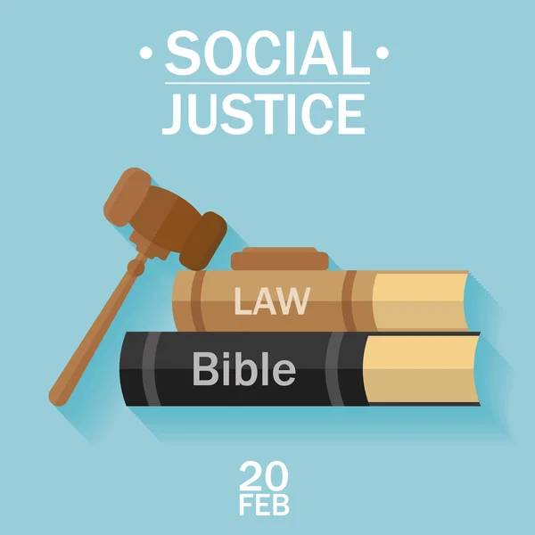 Día Mundial de la Justicia Social — Vector de stock