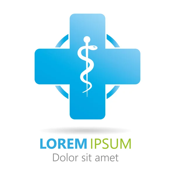 Symbole médical bleu — Image vectorielle