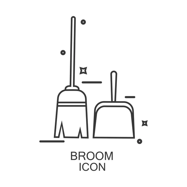 Broom icon vector — Stock Vector
