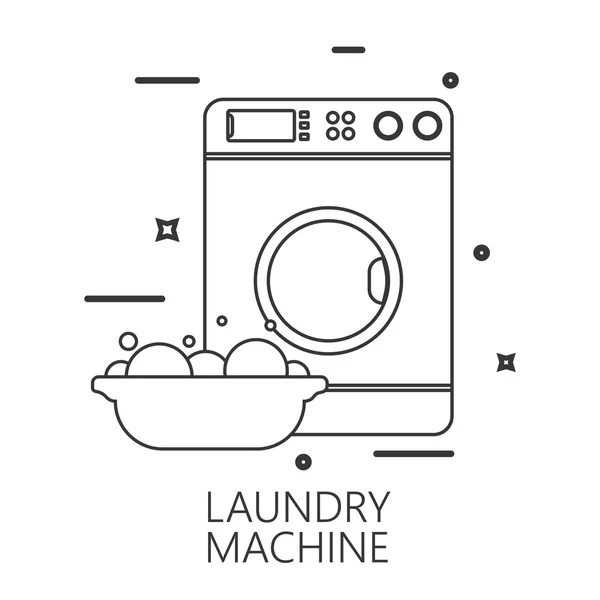 Icon of laundry line style — Stock Vector