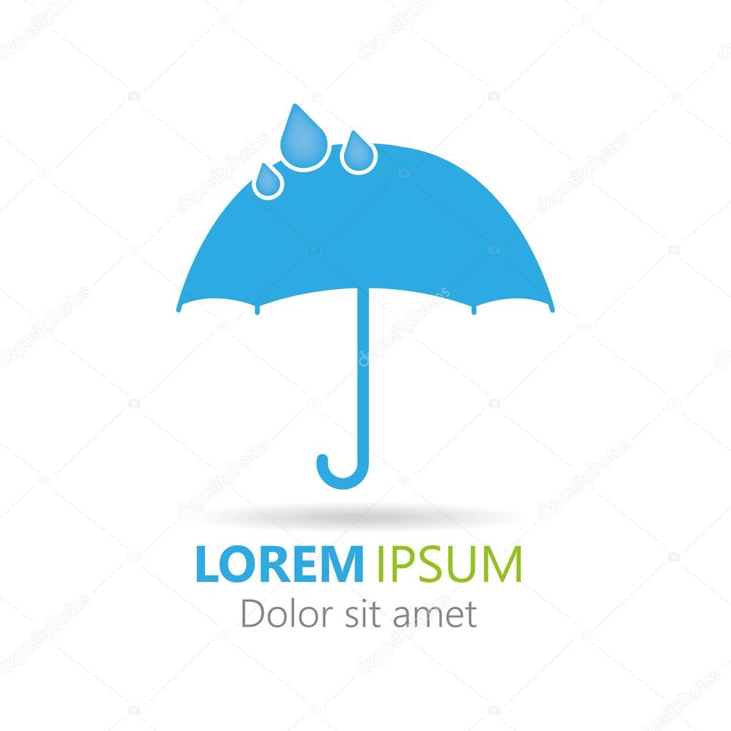 Vector umbrella logo icon