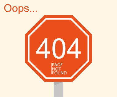 Concept page 404. clipart