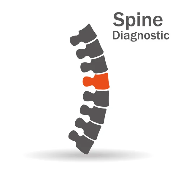 Diagnóstico da coluna vertebral. Vetor — Vetor de Stock