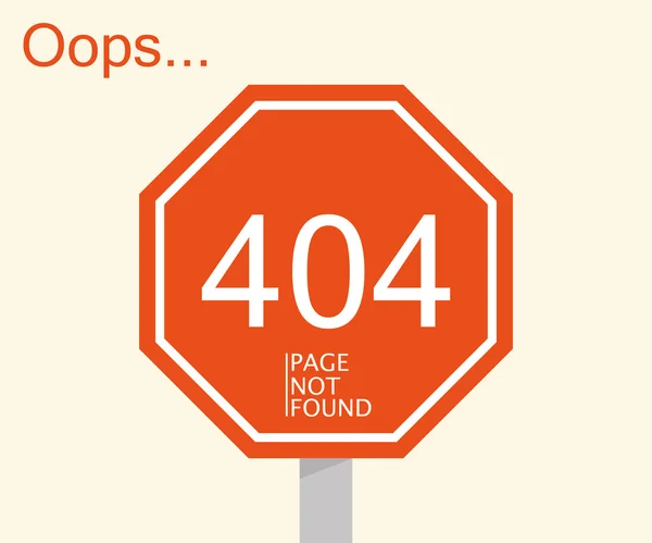 Concept pagina 404. — Stockvector