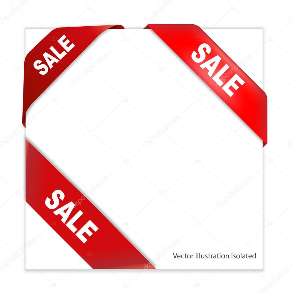 Word Sale on red ribbon