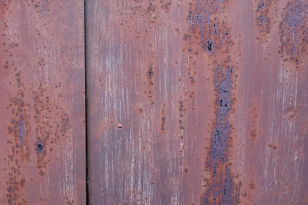 Old Painted Rusted Metal Sheet Scratches Background Texture Rusty Steel — Stock Photo, Image