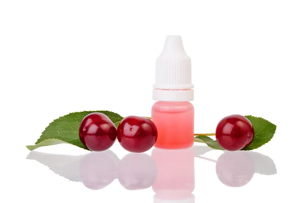 Liquid Smoking Cherry Flavor Isolated White Background — Stock Photo, Image