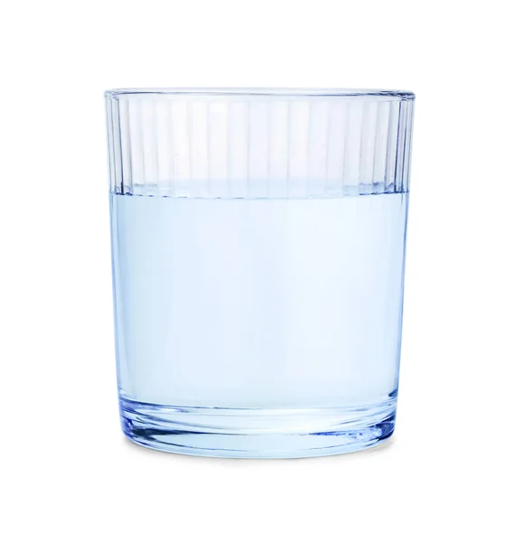 Glas Wasser Isoliert Auf Weißem Hintergrund — Stockfoto