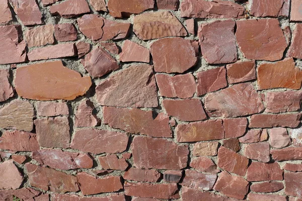 Πέτρινο Τείχος Στο Φως Της Ημέρας Από Γρανίτη — Φωτογραφία Αρχείου
