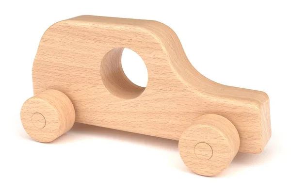 Wooden Toy Car Render — Stock Photo, Image