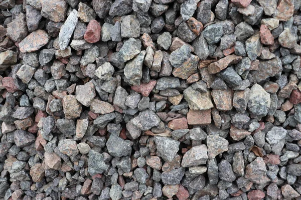 Tekstura Małych Zgniecionych Kamieni Zbliżenie — Zdjęcie stockowe