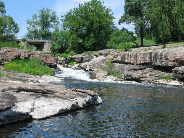Řeka Tekoucí Kaňonu Buky Vesnice Buki Ukrajina — Stock fotografie
