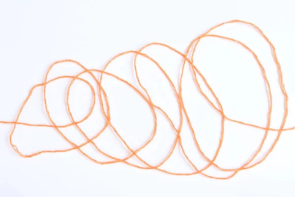 Orange Thread Piece Paper — Stock Photo, Image