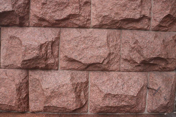 Textura Uma Parede Feita Pedra Granito Grande — Fotografia de Stock