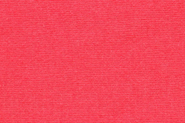 Textura Tecido Algodão Vermelho Close — Fotografia de Stock