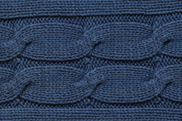 Textura Tejido Jersey Punto Azul — Foto de Stock