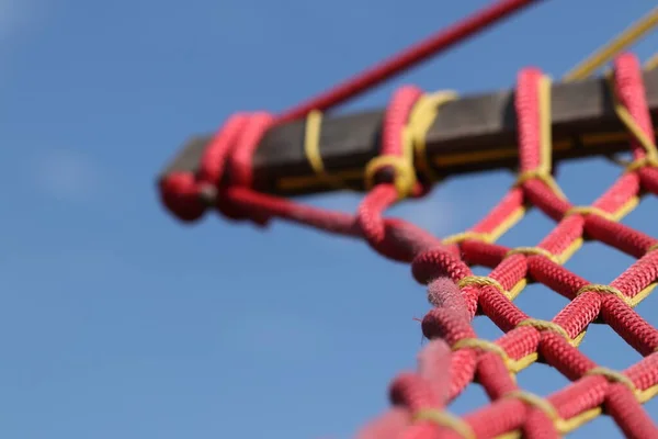 Part Homok Blue Sky Perfect Relaxation Hammock — Stock Photo, Image