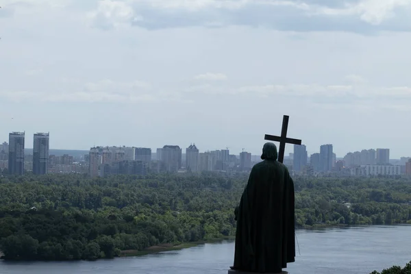 Krajobraz Miasta Kijowa Rzeka Dniepr Przepływa Przez Kijów — Zdjęcie stockowe
