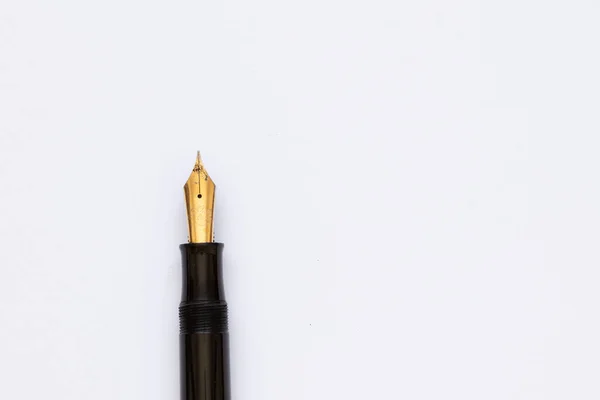 Old Ink Pens Light Background Pens Filled Ink — Stock Photo, Image
