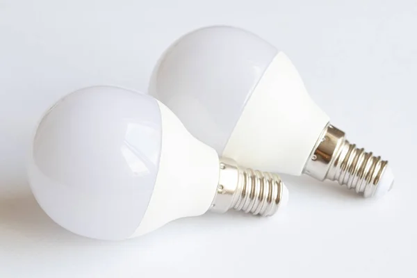 Led Lampor Förbrukar Lite Elektricitet Led Lampor Sparar Elektricitet — Stockfoto