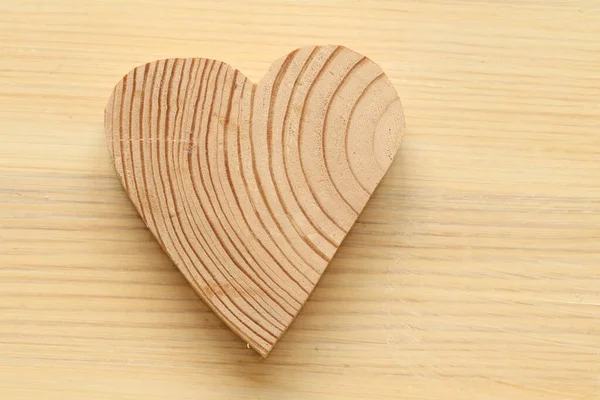 Wooden Hearts Light Background Wooden Hearts Carved Wood Painted Wood — Stock Photo, Image