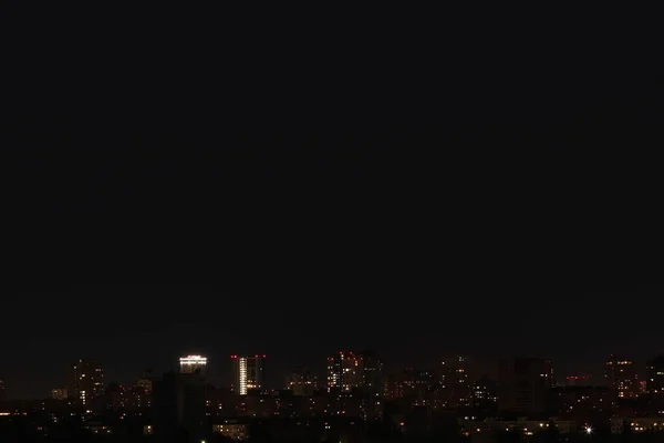 夜の街の光 夜の街キエフ ウクライナ — ストック写真