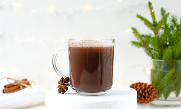 process of cooking christmas cocoa or hot chocolate. Step by step. step 2 of 5. pour hot water dry mixture.