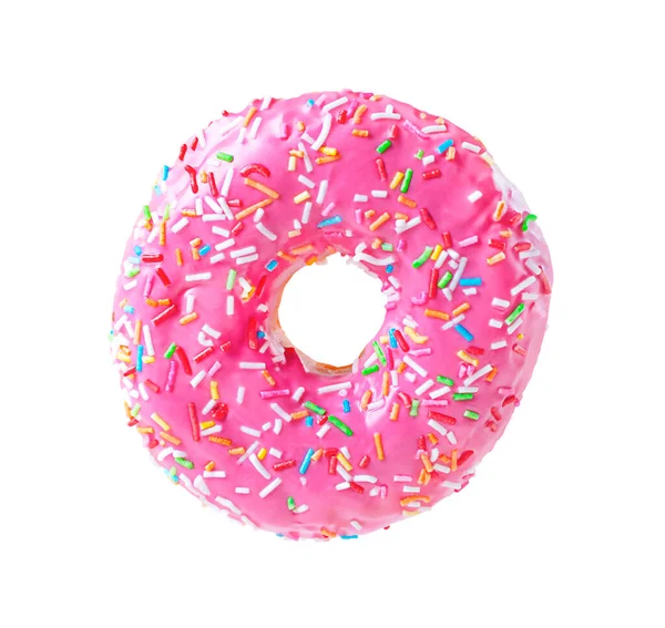 Pembe Donut beyaz arka planda izole edilmiş..