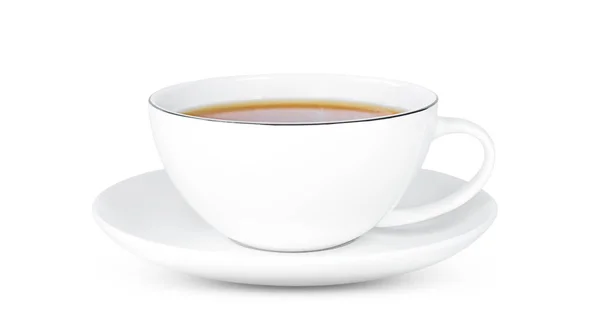 Secangkir teh dengan teh terisolasi pada latar belakang putih — Stok Foto