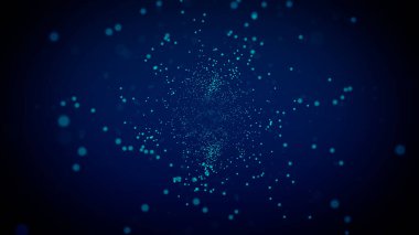 Soyut dijital bağlantı hareketli noktalar. Teknoloji geçmişi.