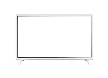 bilgisayar ekran boş beyaz ekran. ön görünüm. Beyaz arka plan üzerinde izole.