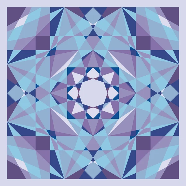Blauwe vierkante ornament — Stockvector