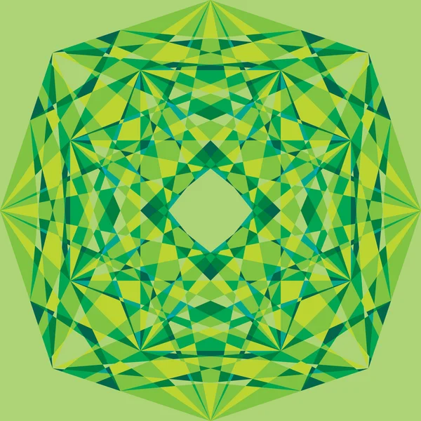 Grünes geometrisches Ornament — Stockvektor