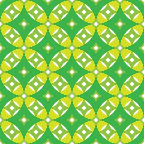 Ornament mit grünen Diamanten — Stockvektor