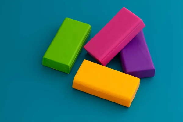 Renkli Polimer Kil Çubuklar Kapat — Stok fotoğraf