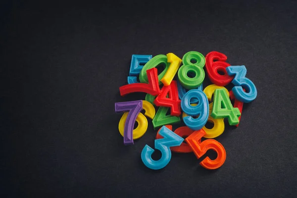 Colourful Number Set Made Out Polymer Clay Low Key Close — Stock Photo, Image