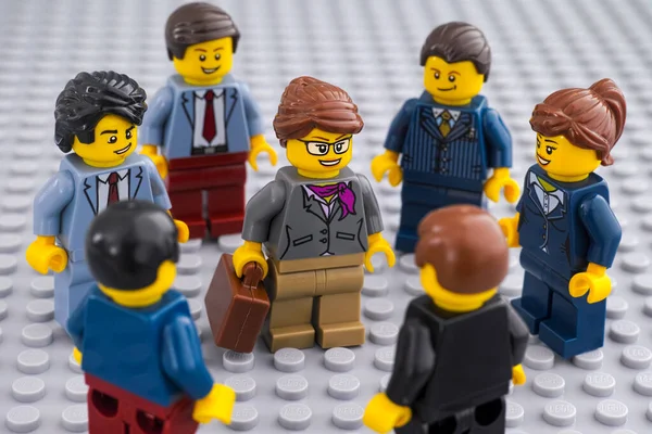 Tambow Russische Föderation Dezember 2020 Lego Geschäftsleute Minifiguren Stehen Eine — Stockfoto