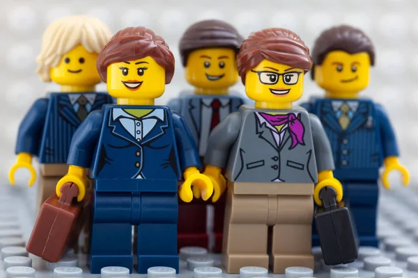 Tambow Russische Föderation Februar 2021 Lego Geschäftsleute Minifiguren Stehen Und — Stockfoto