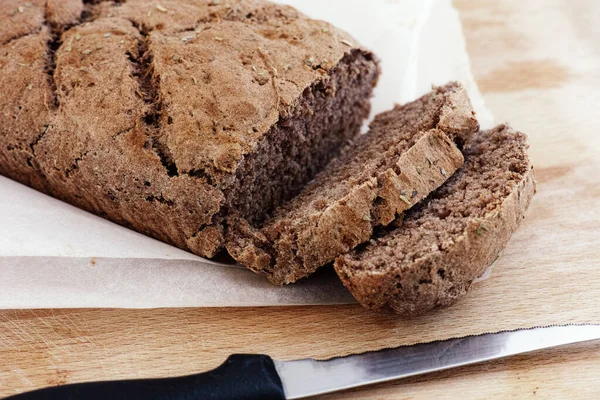 Limpa Hemlagat Glutenfritt Bröd Närbild — Stockfoto